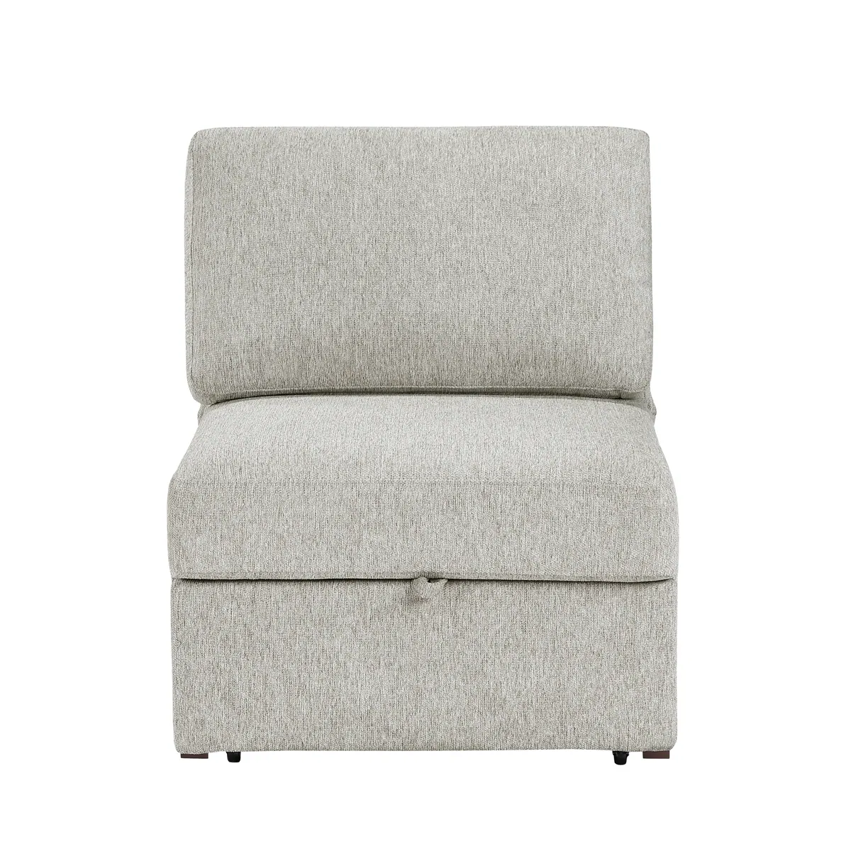 Convertible Armless Chair with Pull-out Bed and Click Motion Back — product view