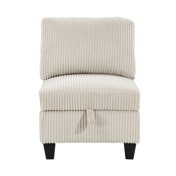 Walterboro Armless Chair with Storage